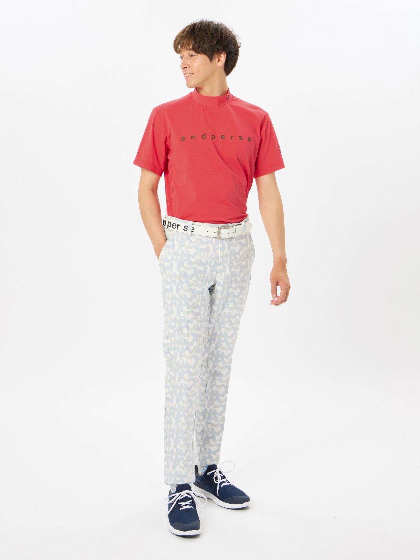 Refine dry short sleeve mock neck shirt