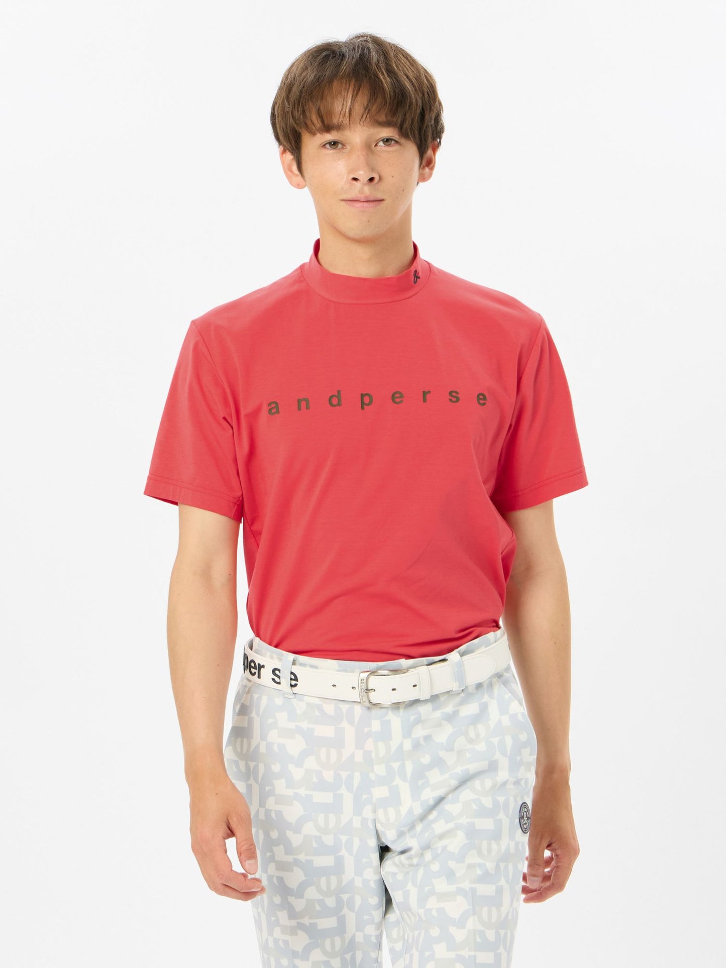 Refine dry short sleeve mock neck shirt