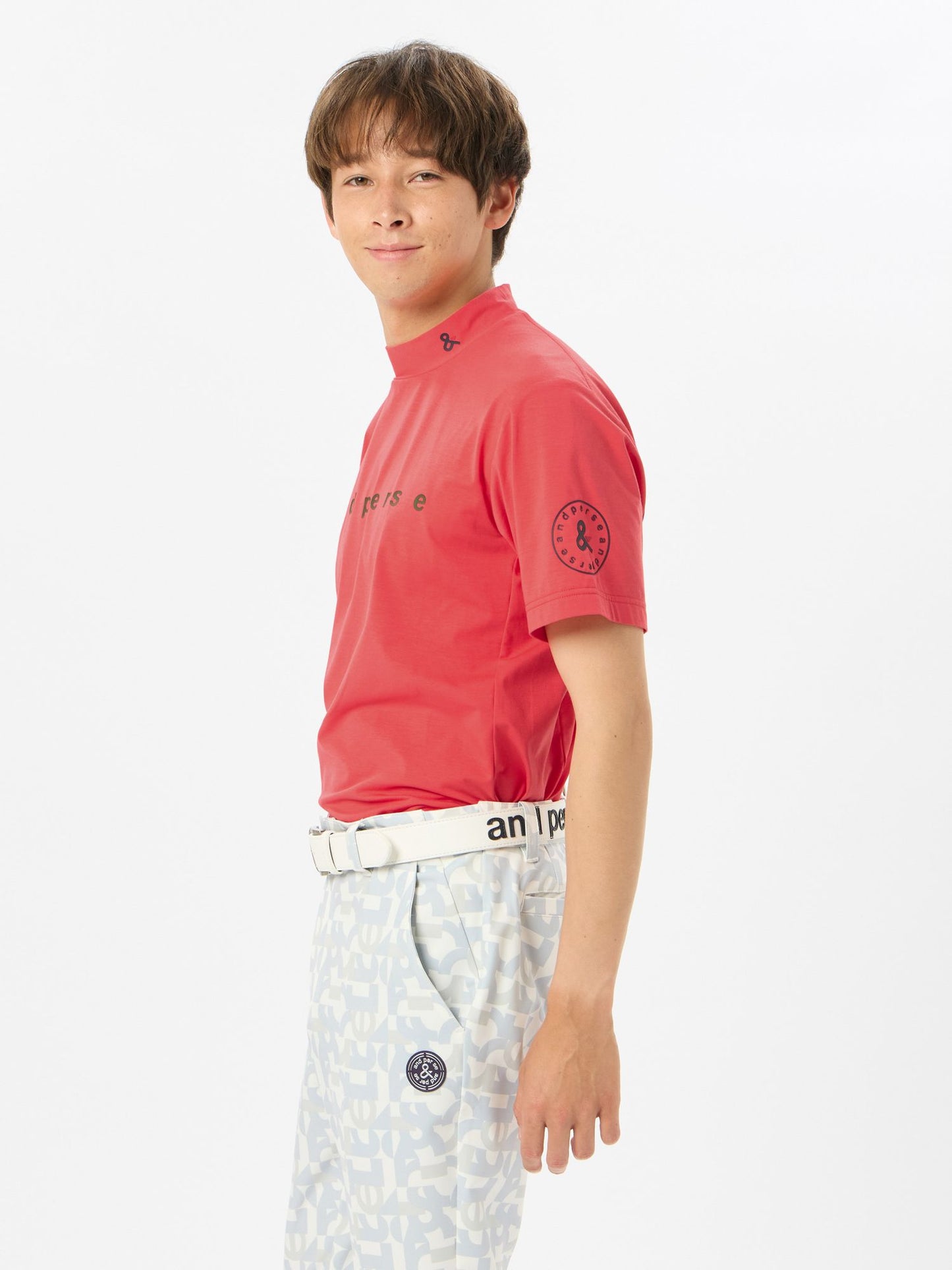 Refine dry short sleeve mock neck shirt