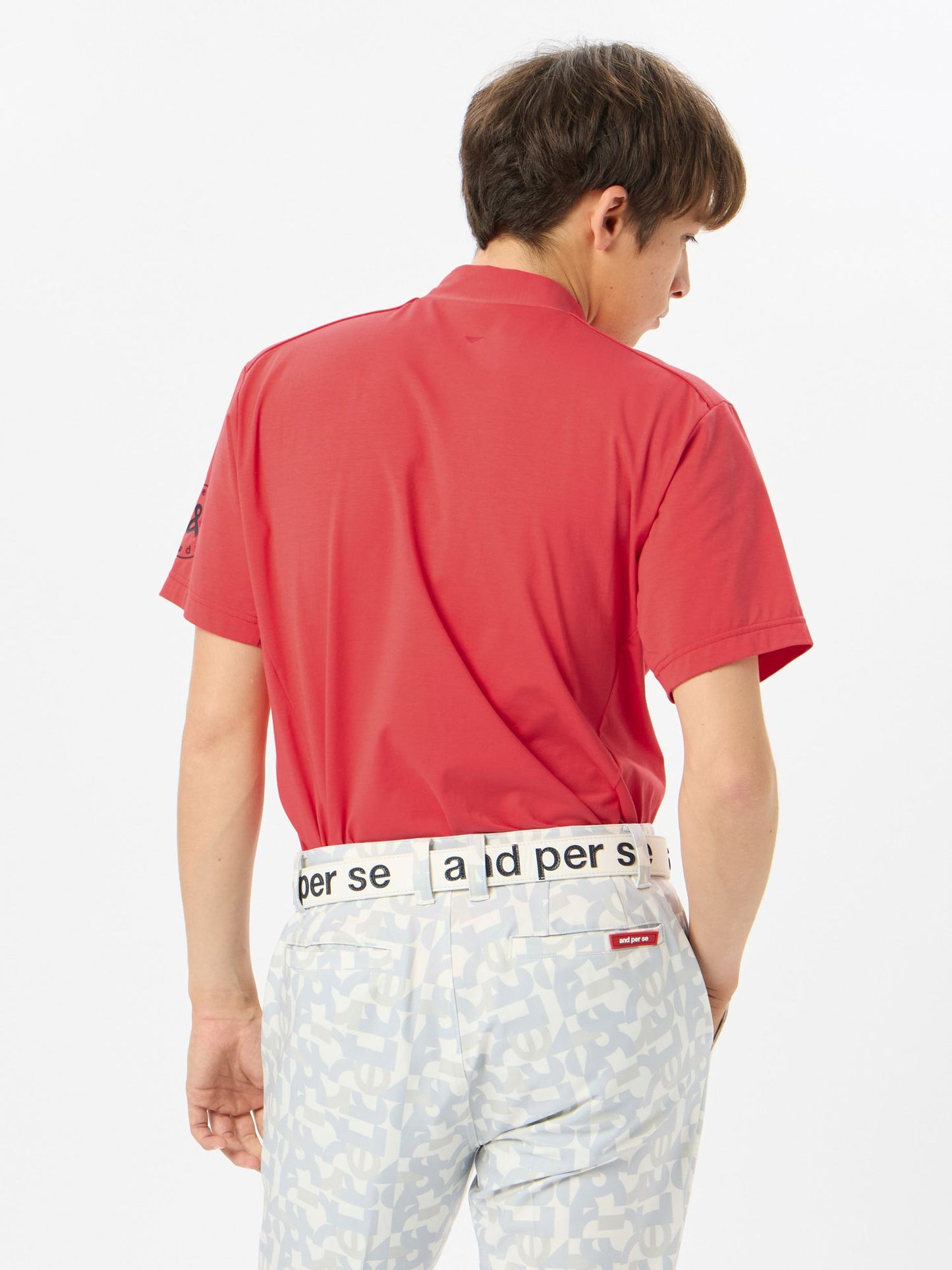 Refine dry short sleeve mock neck shirt