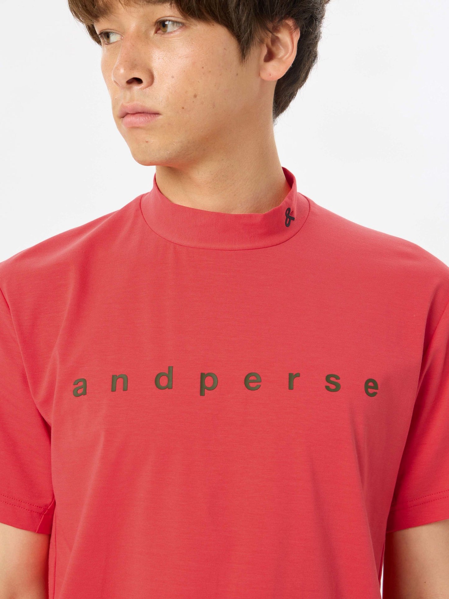 Refine dry short sleeve mock neck shirt