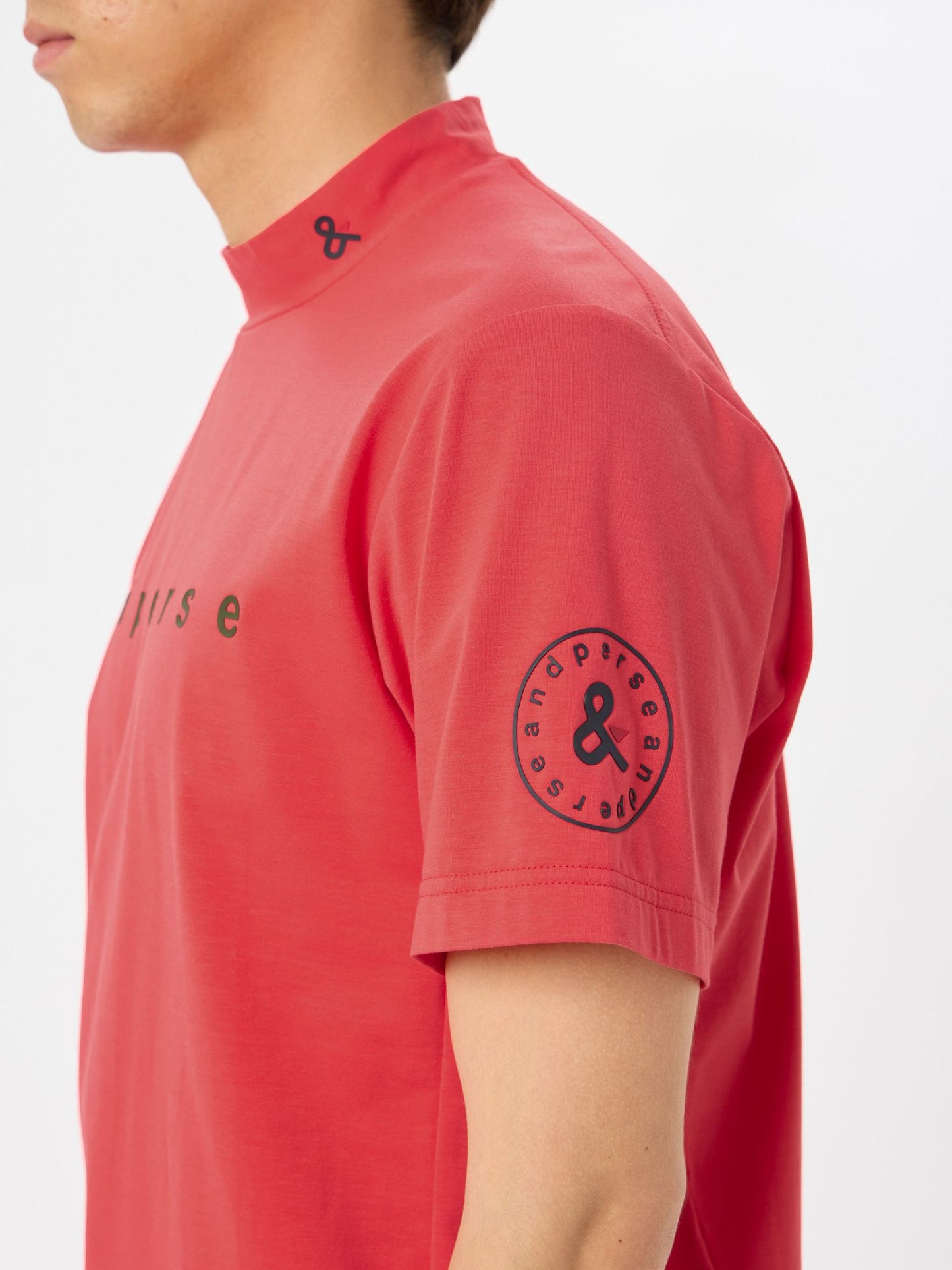 Refine dry short sleeve mock neck shirt