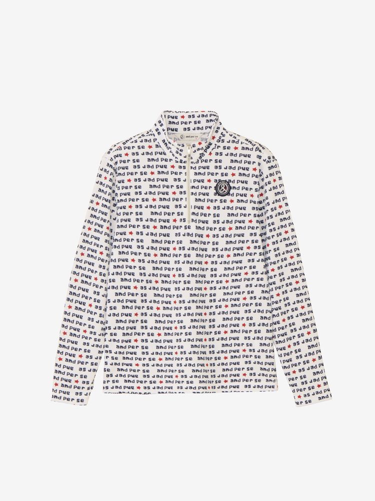 Solcare Dot Printed Long Sleeve Half Zip Shirt