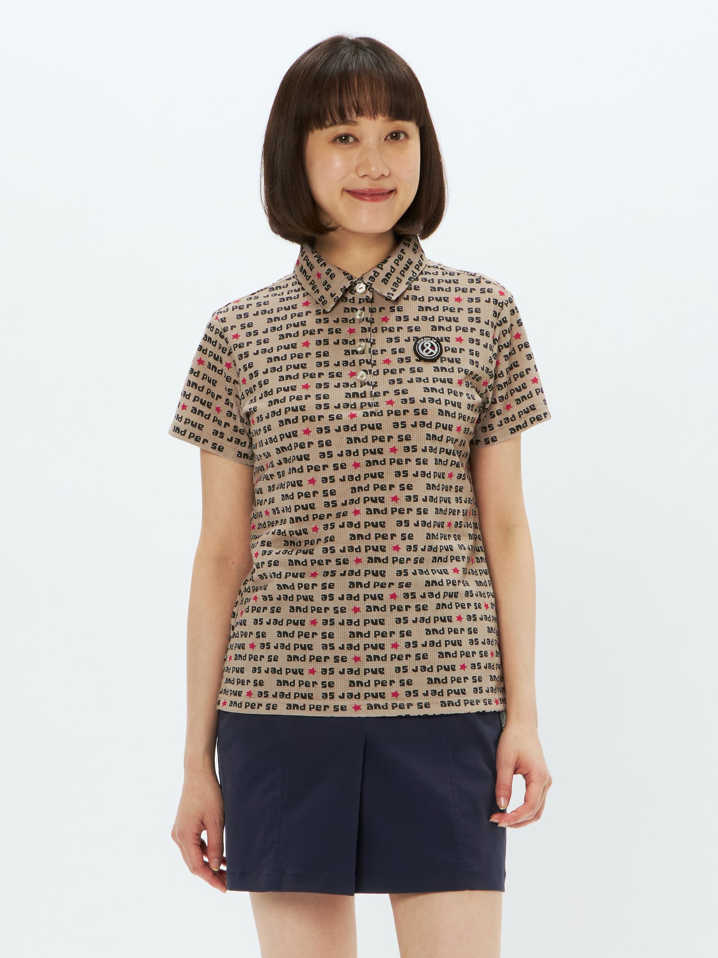 Solcare Dot Printed Short Sleeve Shirt