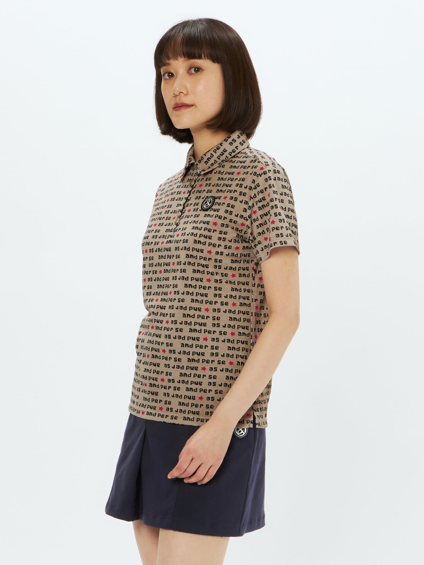 Solcare Dot Printed Short Sleeve Shirt