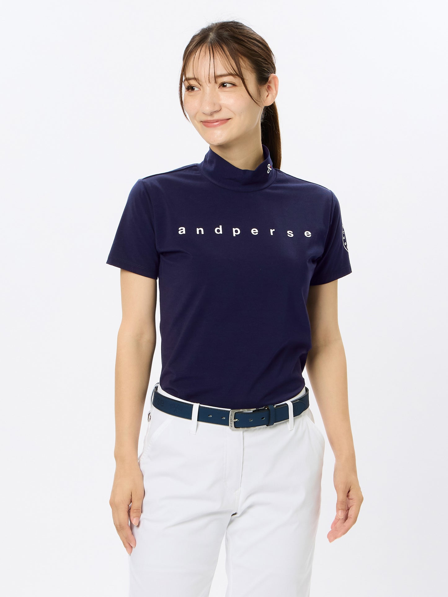 Refine dry short sleeve mock neck shirt