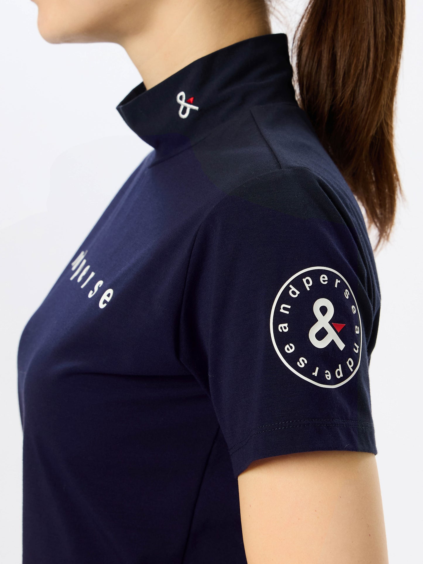 Refine dry short sleeve mock neck shirt