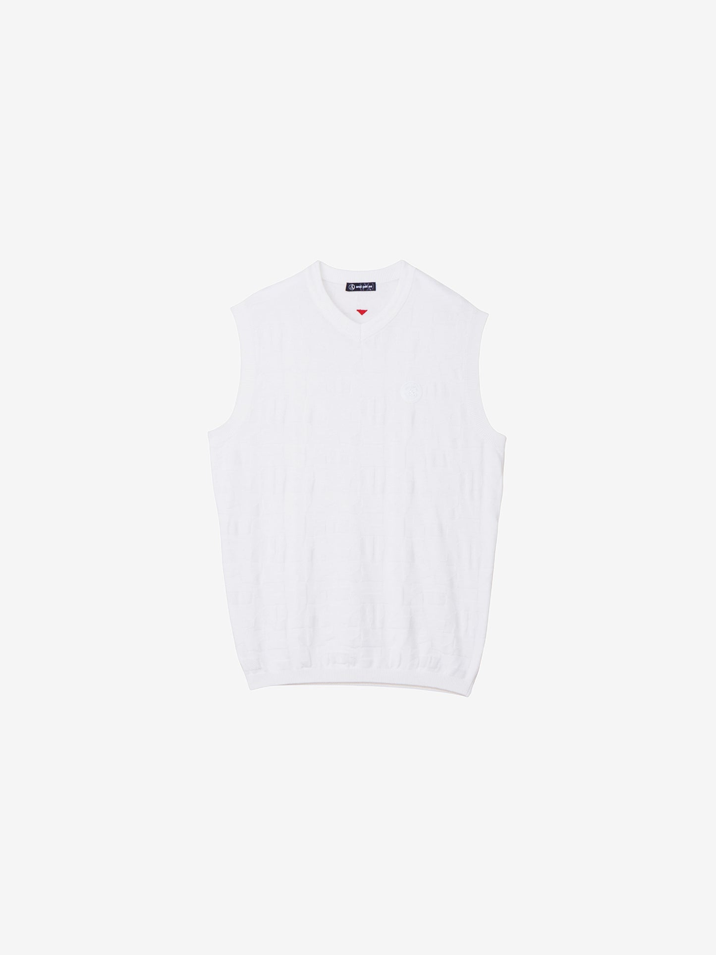 Wool-mix jacquard knit vest