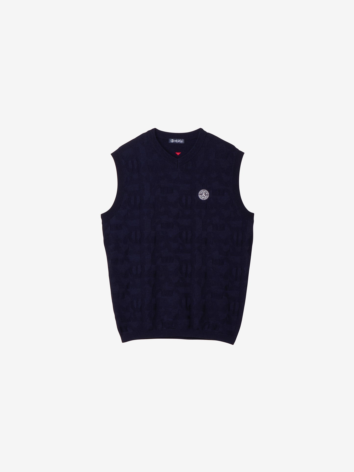 Wool-mix jacquard knit vest