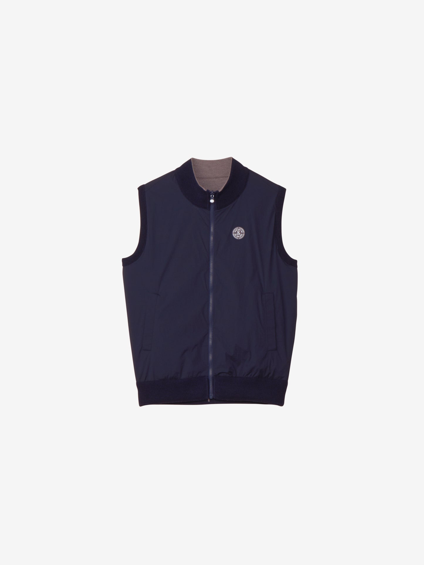 Reversible full zip vest