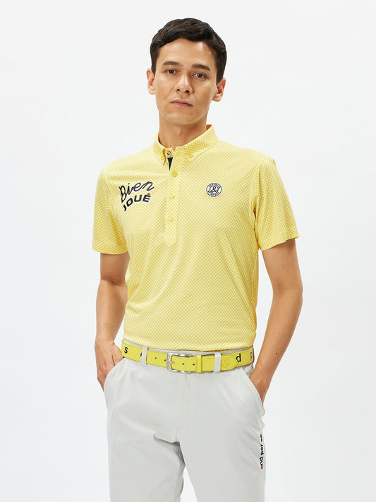 SWING DRY 3D printed short sleeve button down shirt