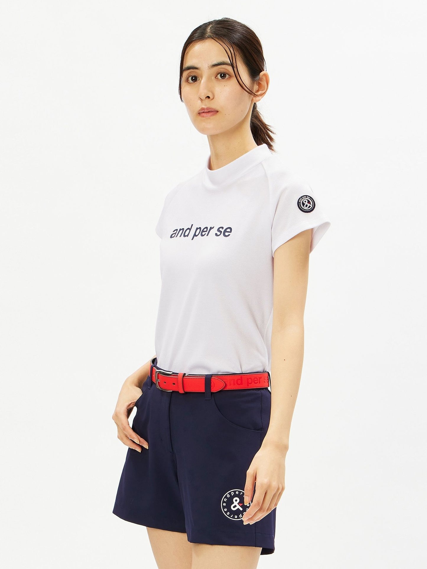 Short Sleeve Mock Neck Shirt - UV Protection