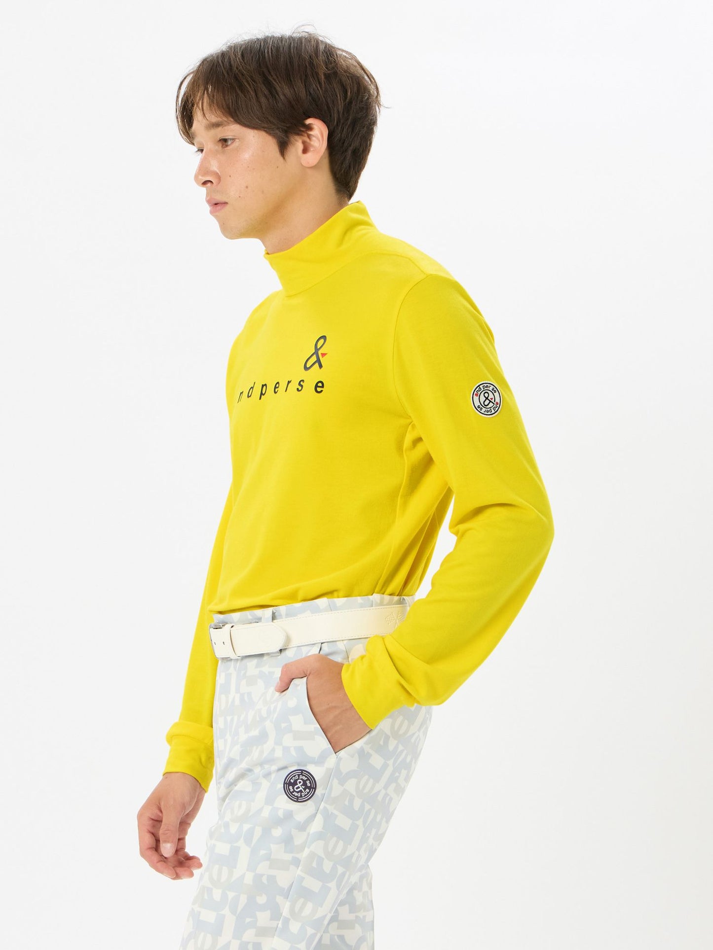 CEL-HEAT Plain Long Sleeve Mock Neck Shirt