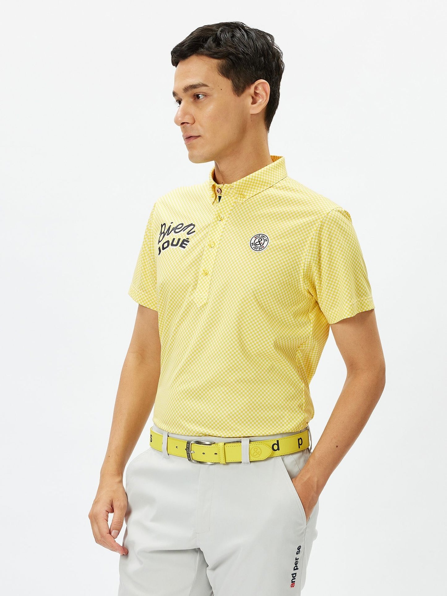 SWING DRY 3D printed short sleeve button down shirt