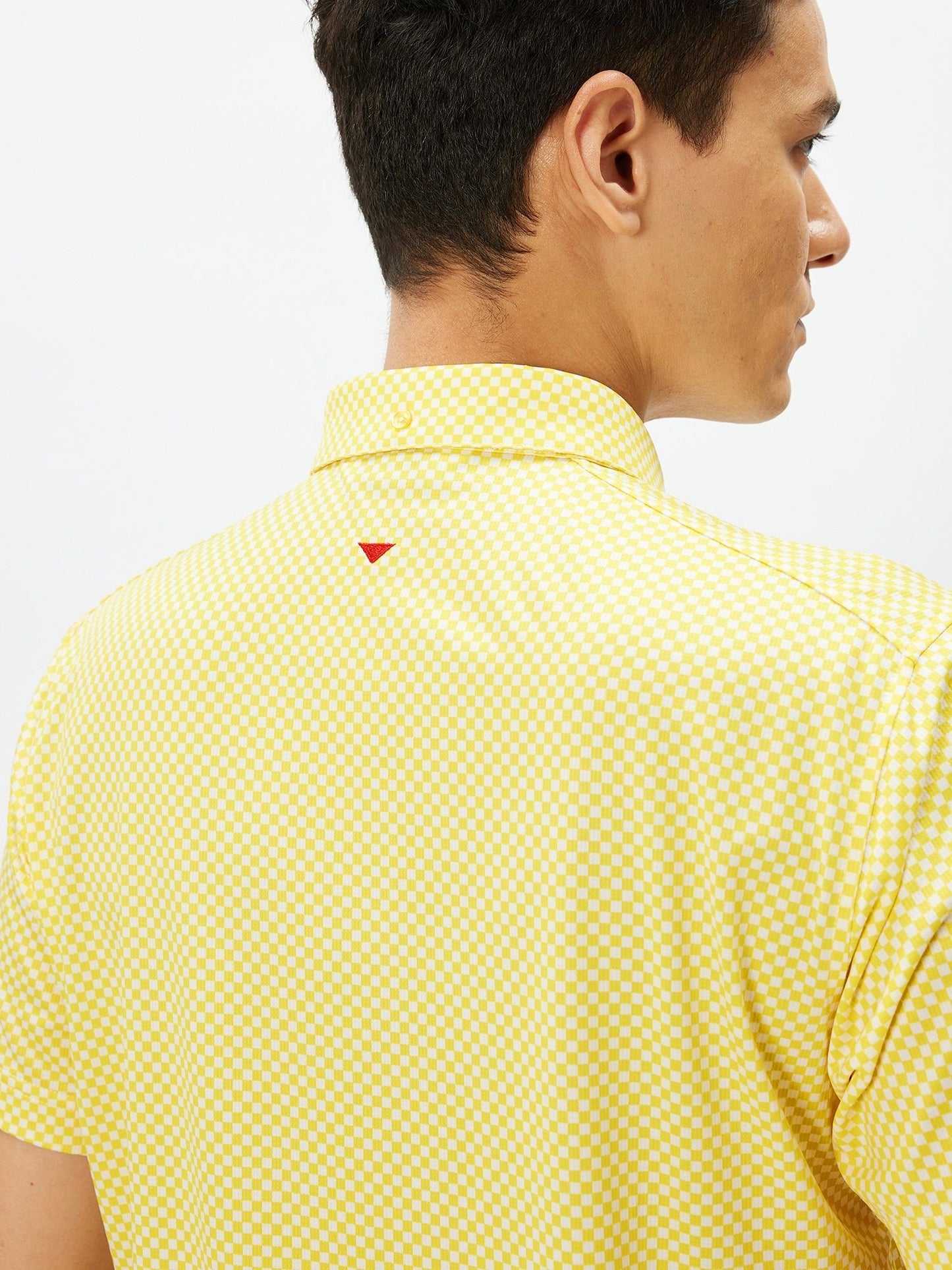 SWING DRY 3D printed short sleeve button down shirt