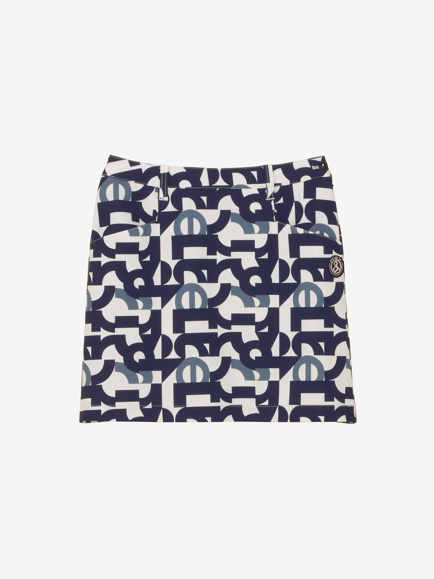 Multi-way stretch printed skirt