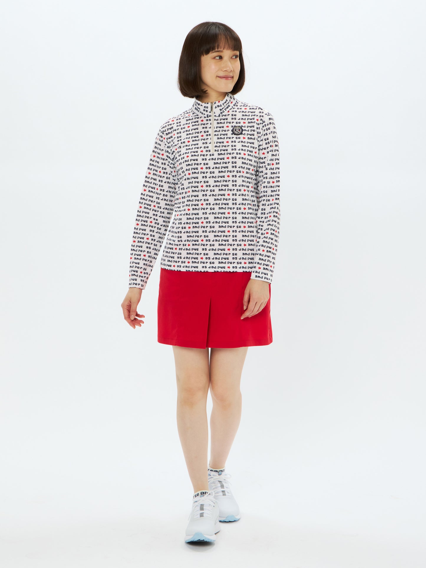 Solcare Dot Printed Long Sleeve Half Zip Shirt