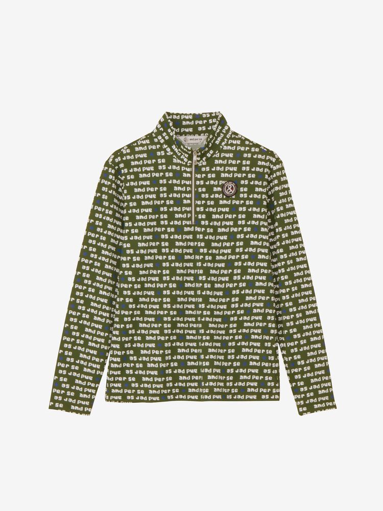 Solcare Dot Printed Long Sleeve Half Zip Shirt