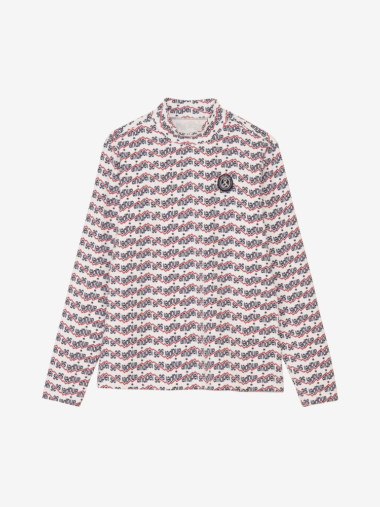 Shot Smoother Print Long Sleeve Mock Neck Shirt