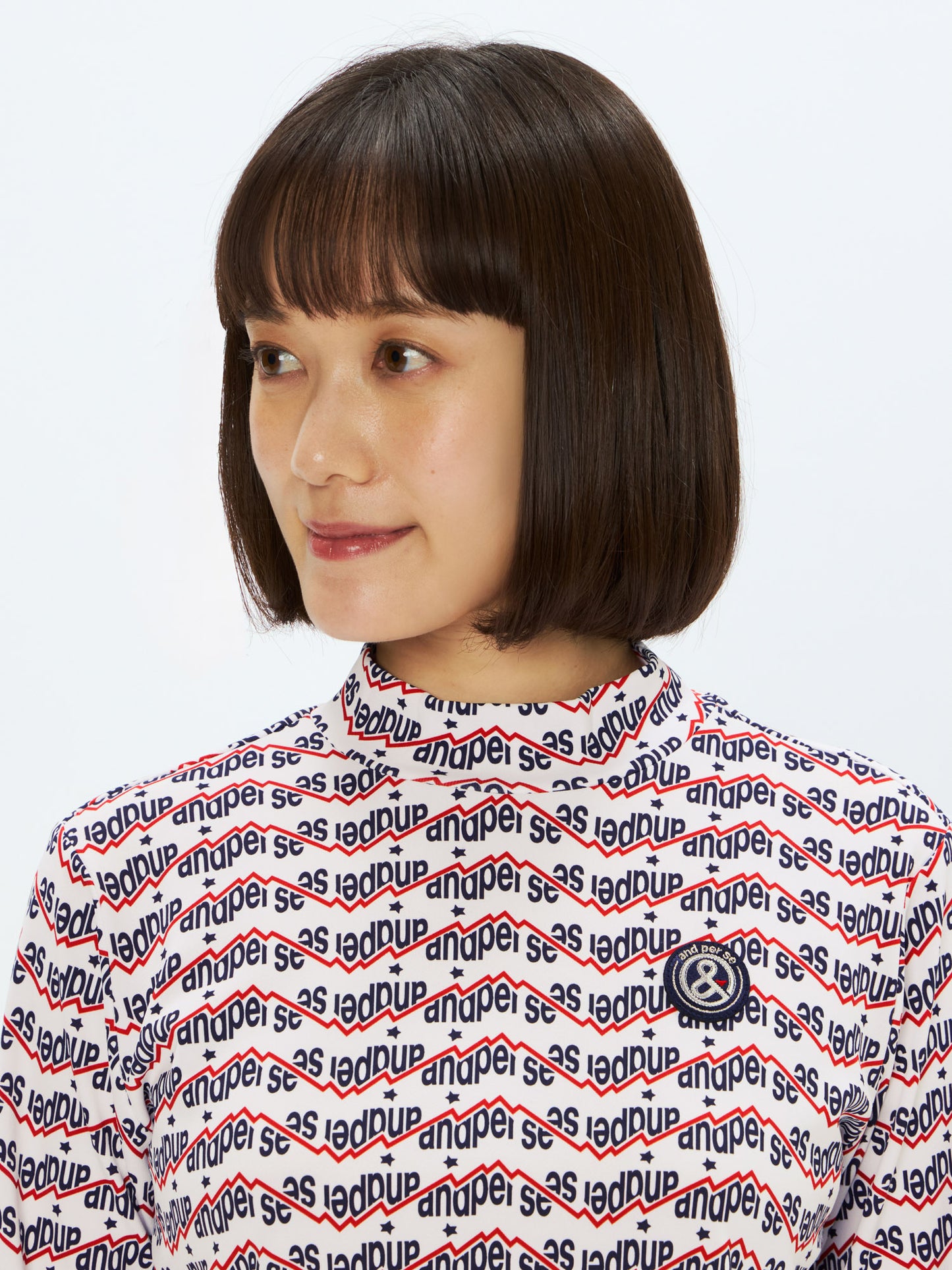 Shot Smoother Print Long Sleeve Mock Neck Shirt