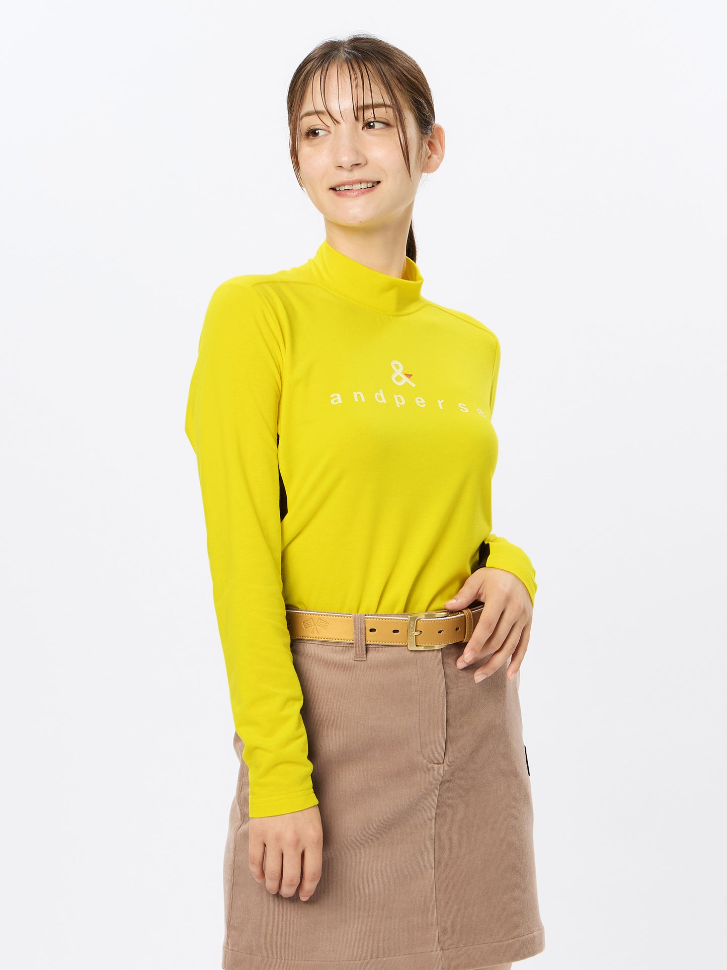 CEL-HEAT Plain Long Sleeve Mock Neck Shirt