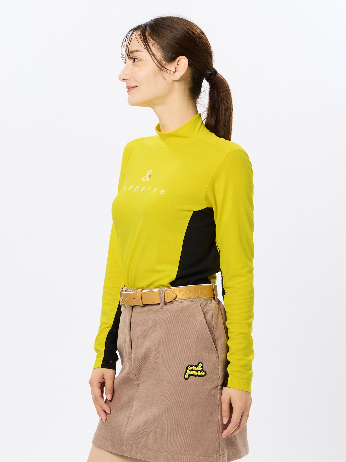 CEL-HEAT Plain Long Sleeve Mock Neck Shirt