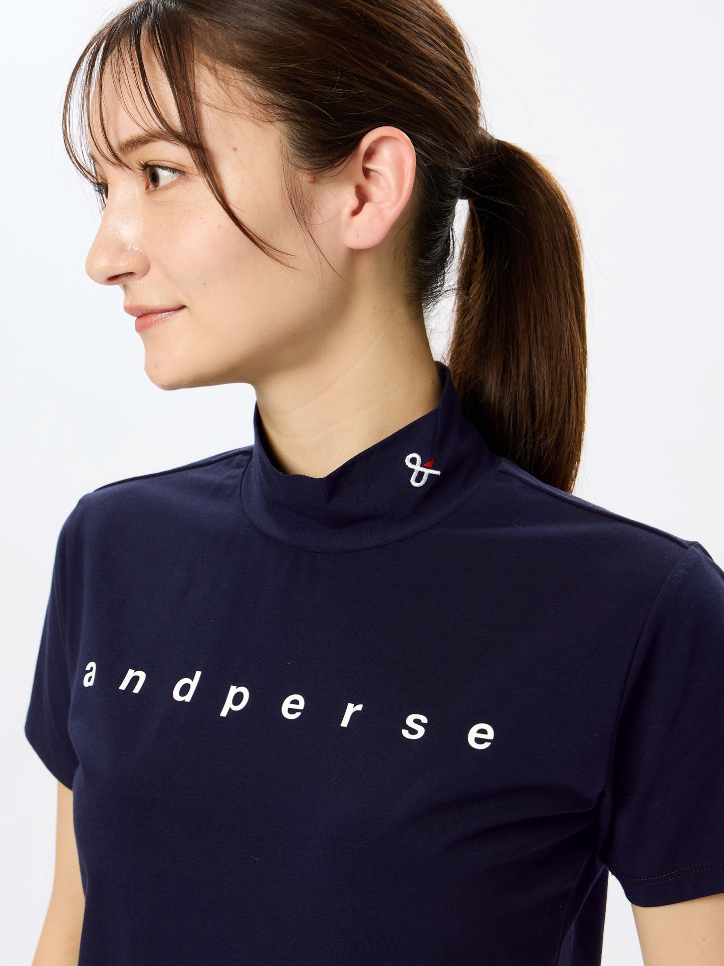 Refine dry short sleeve mock neck shirt