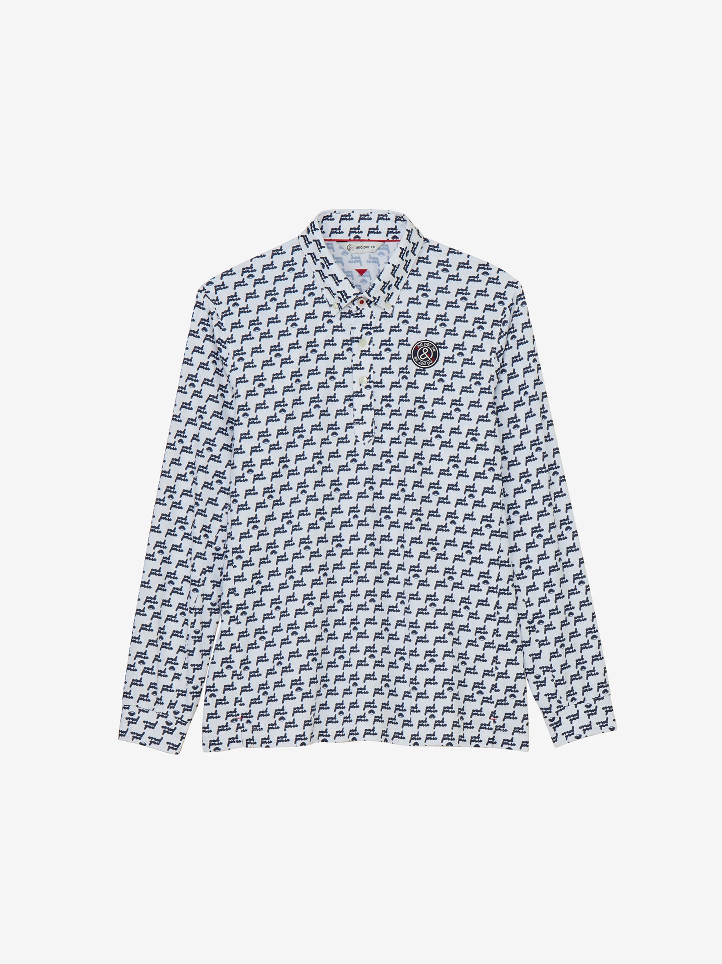 SD3D waffle printed long sleeve shirt