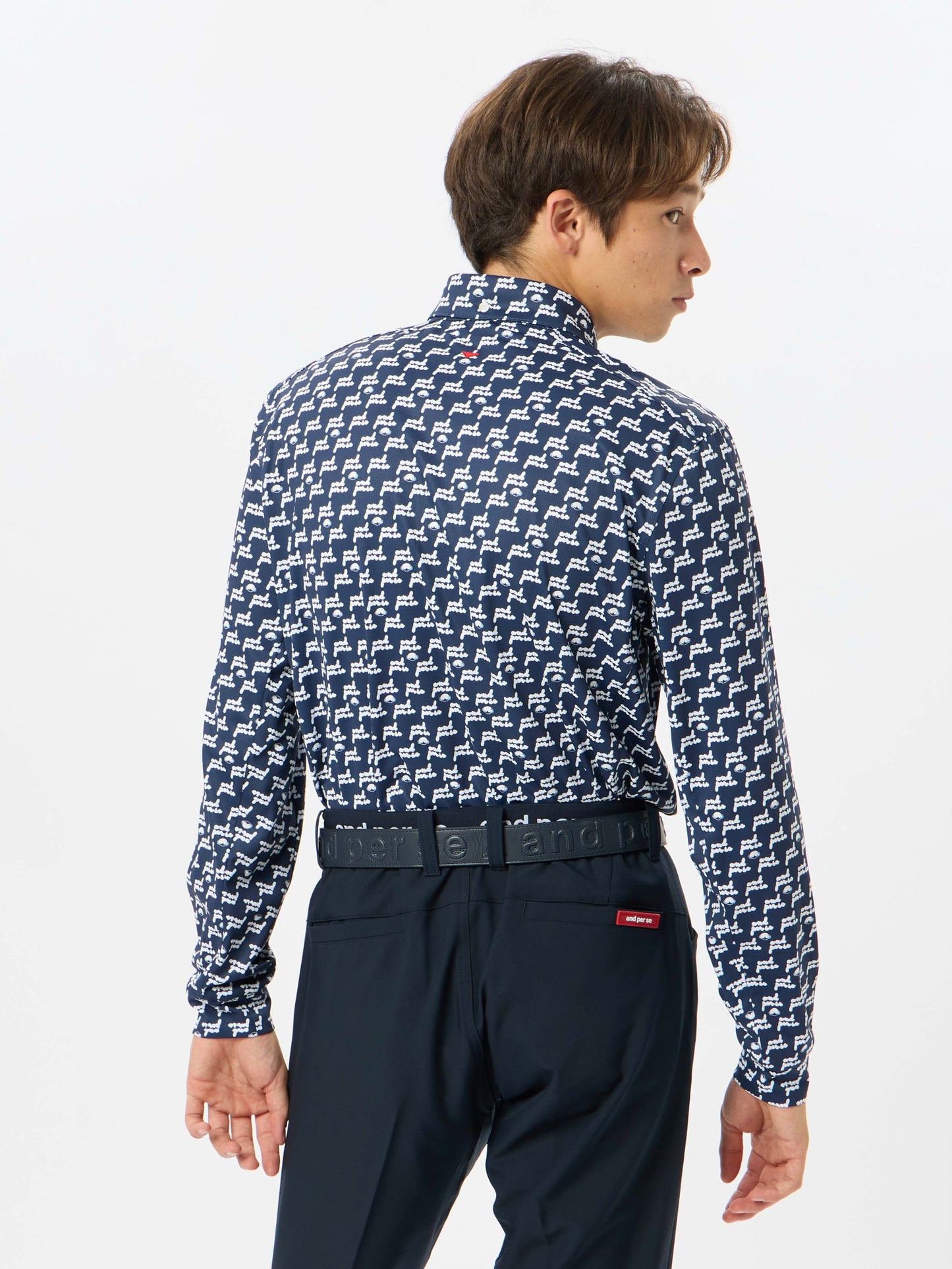 SD3D waffle printed long sleeve shirt