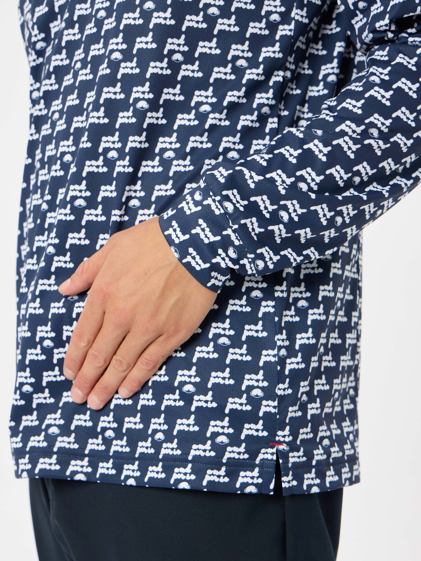 SD3D waffle printed long sleeve shirt