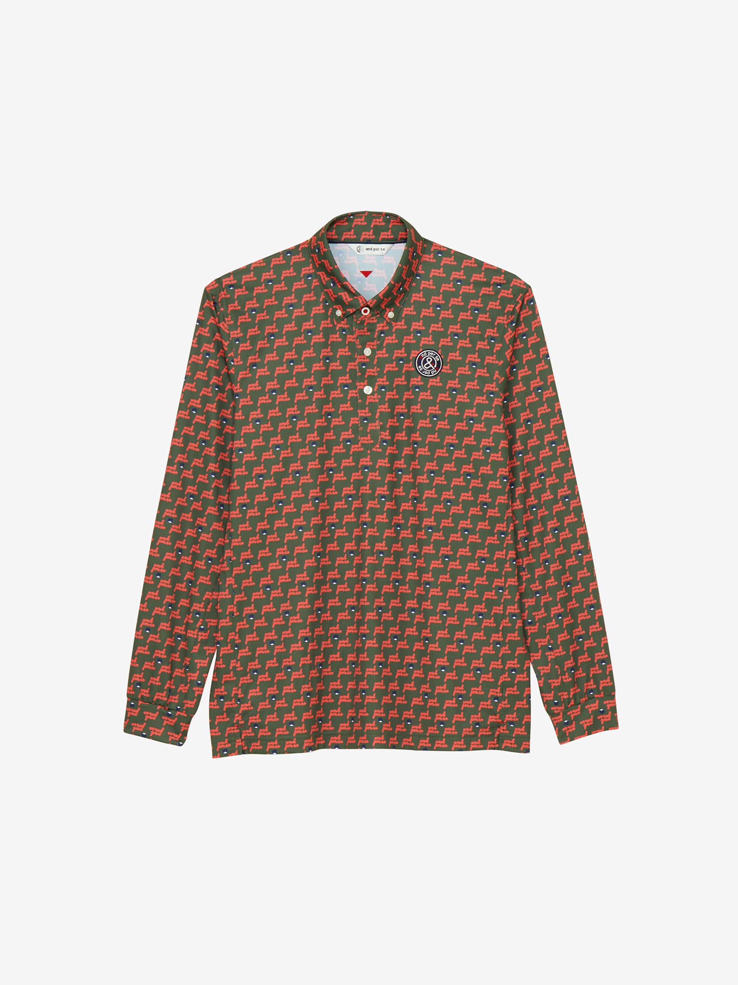 SD3D waffle printed long sleeve shirt