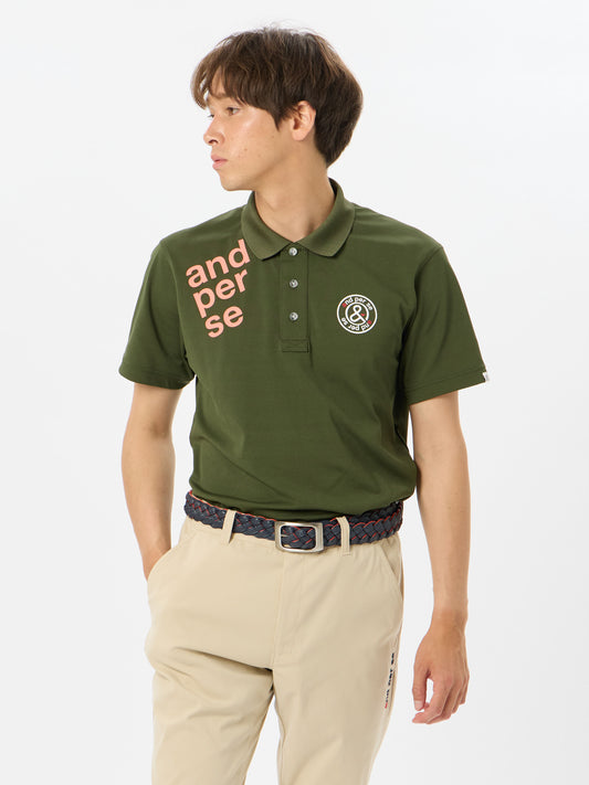 SWING DRY seed stitch short sleeve polo shirt