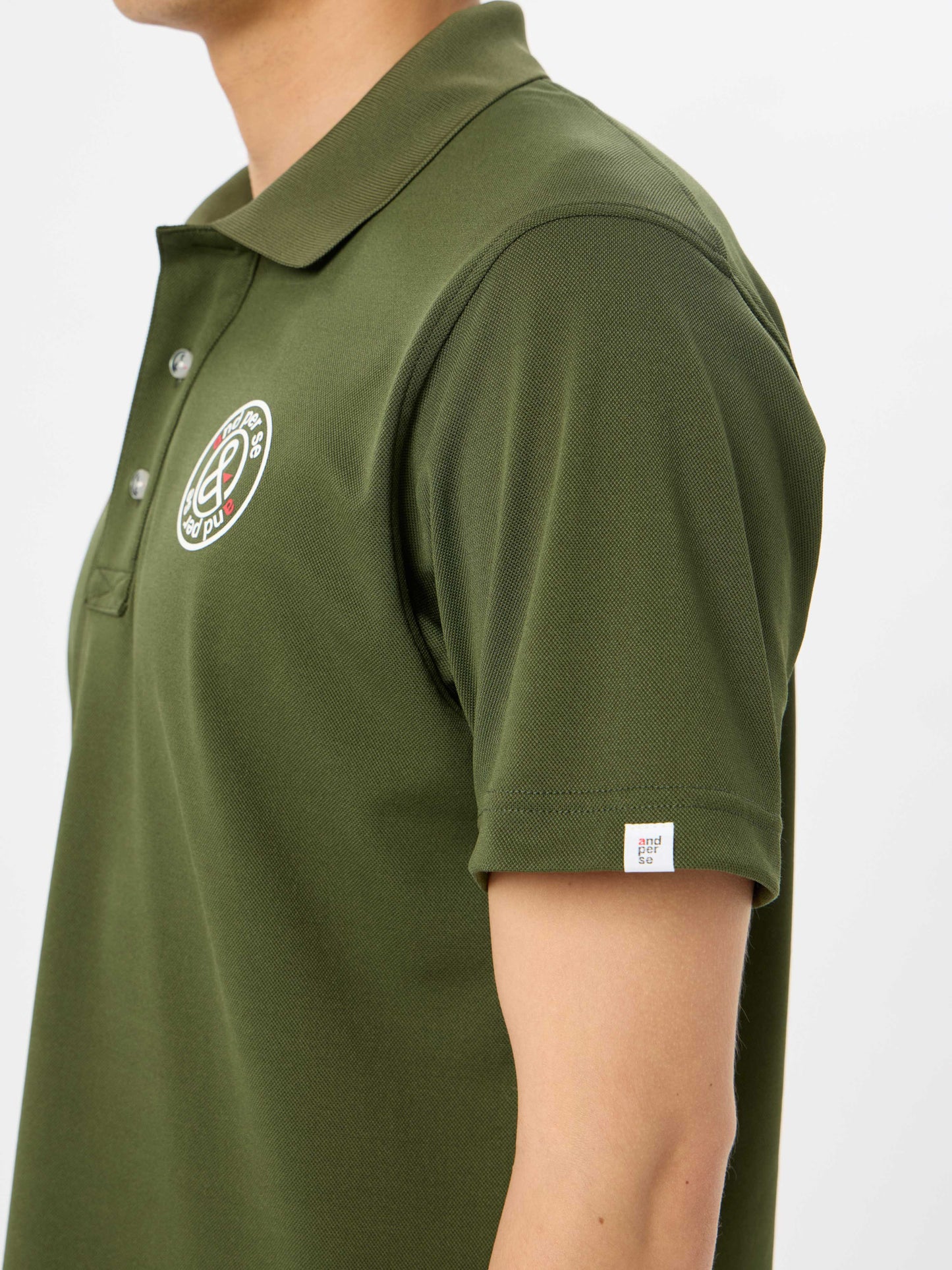 SWING DRY seed stitch short sleeve polo shirt